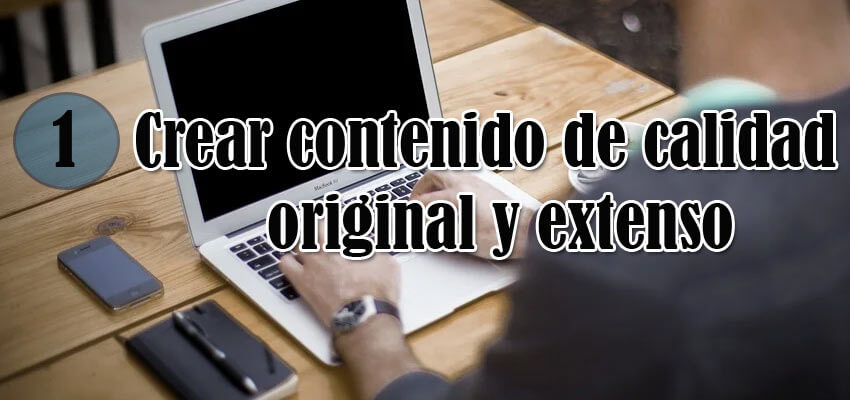 Contenido de Calidad mejorar posicionamiento SEO