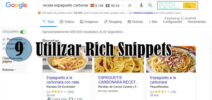 Texto enriquecido para ayudar a google a entender nuestro contenido