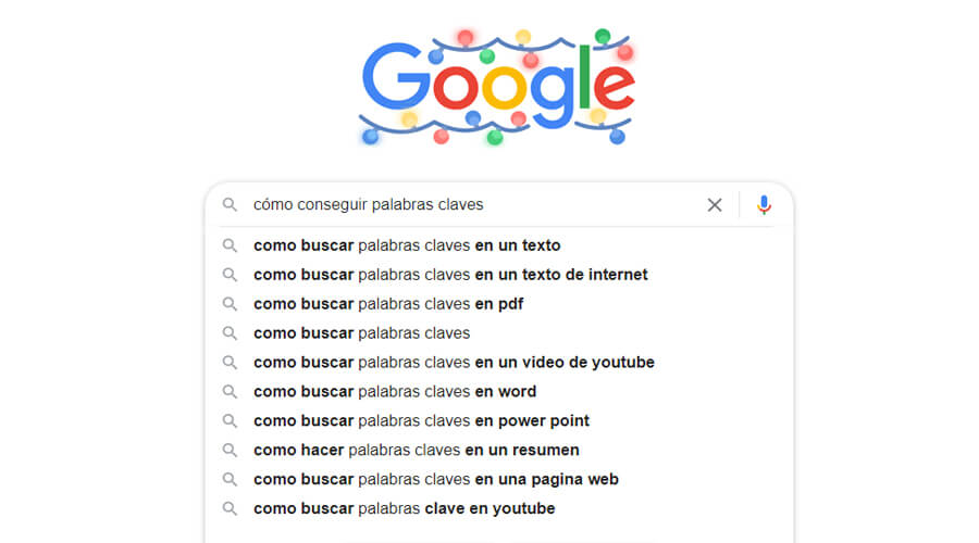 Cómo conseguir palabras clave en Google