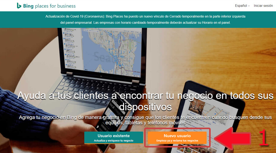 Bing Places para España