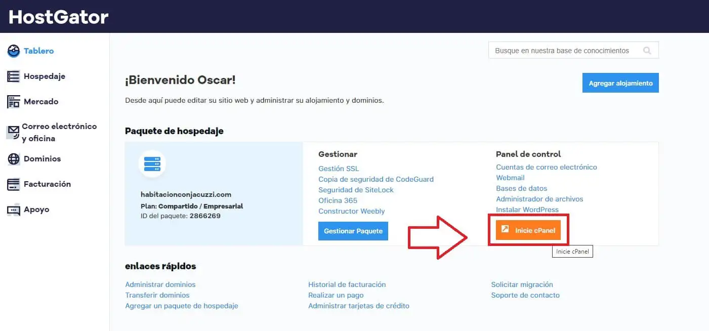 Migrar web de Hostgator a Banahosting