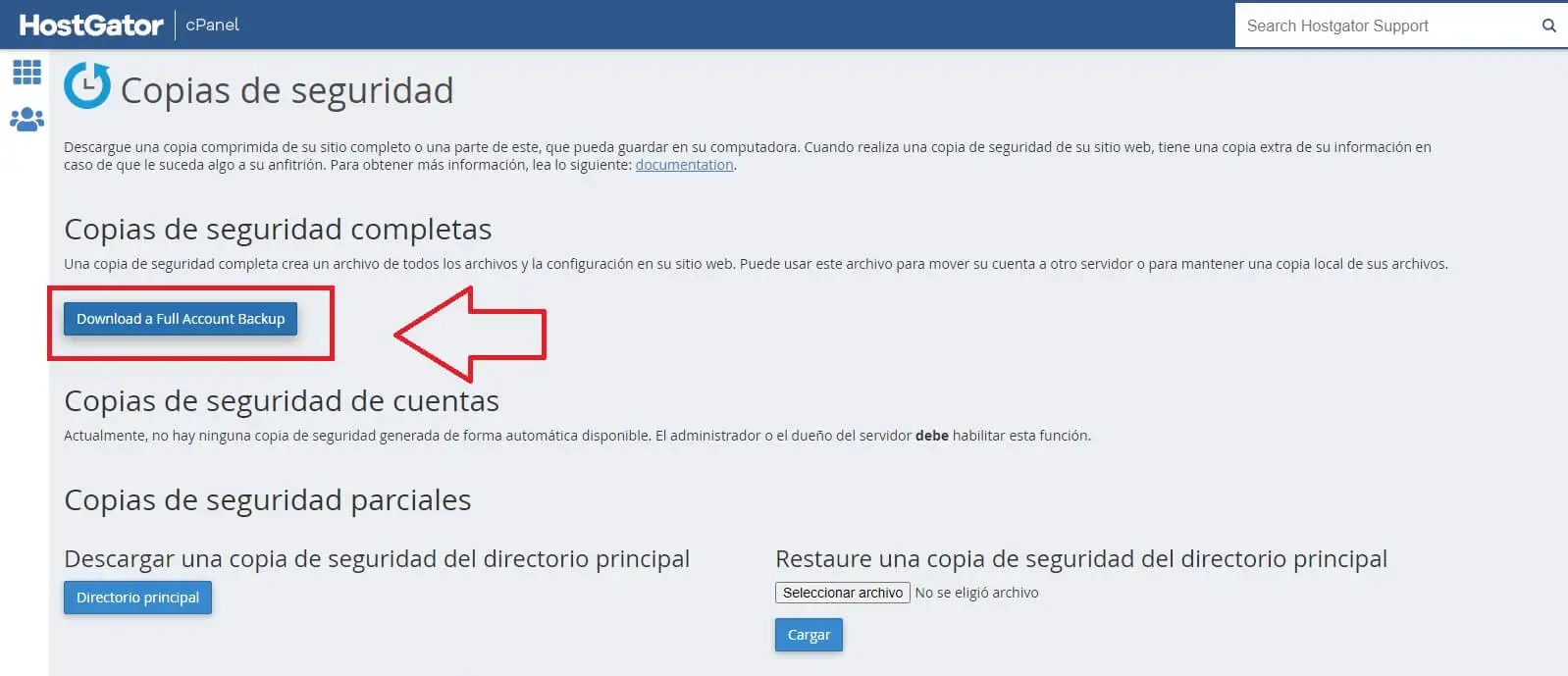 Migrar web de Hostgator a Banahosting