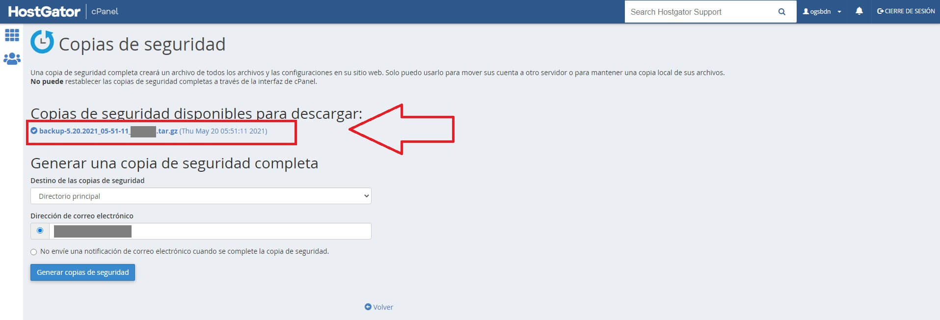 Migrar web de Hostgator a Banahosting