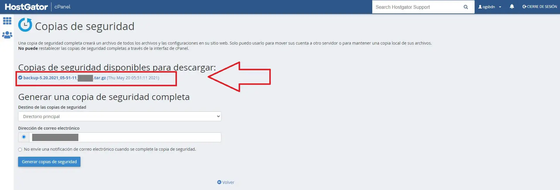 Migrar web de Hostgator a Banahosting