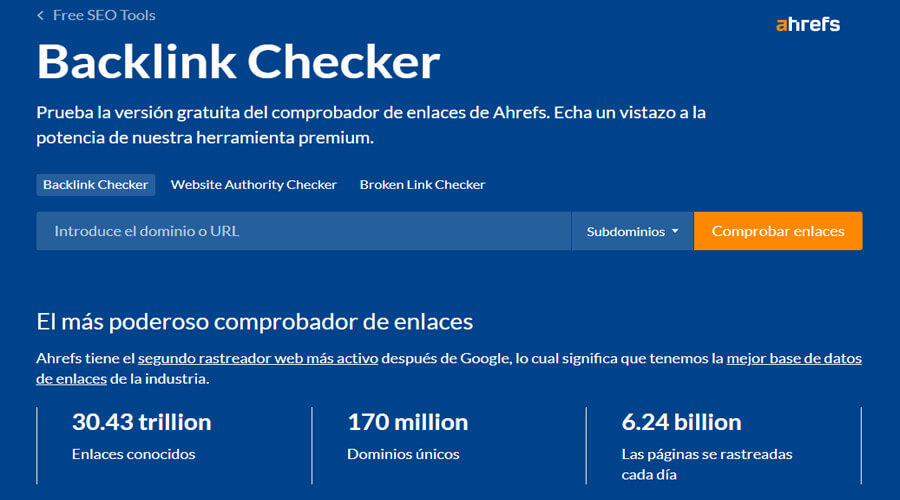 herramienta ahrefs backlinks