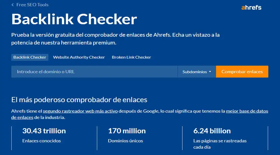 herramienta ahrefs backlinks