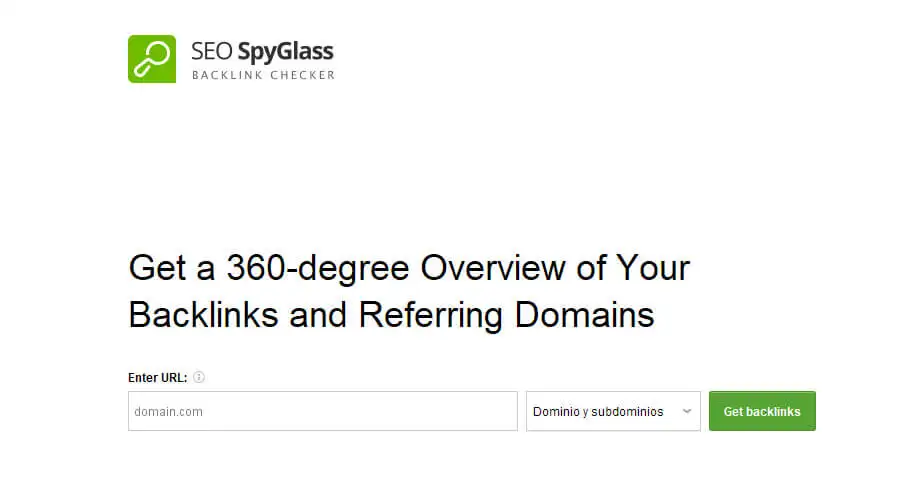 herramienta SEO SpyGlass