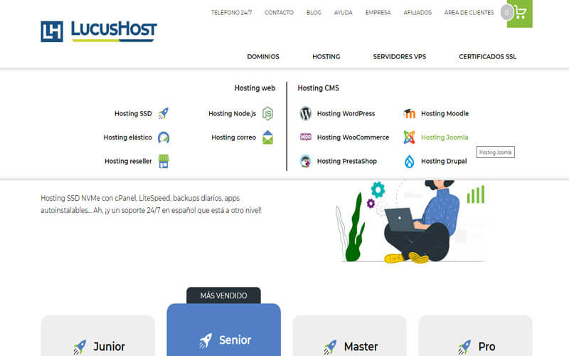 Hosting especifico joomla