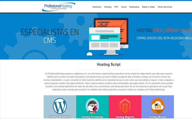 Hosting Barato y profesional