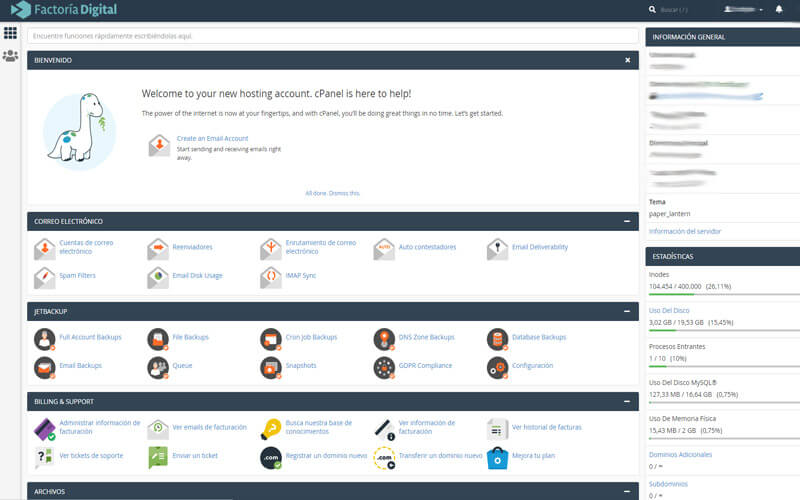 Cpanel Factoria Digital