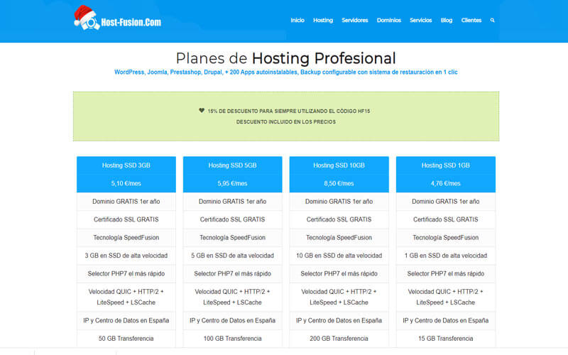 Hosting Profesional Recomendado ESpaña