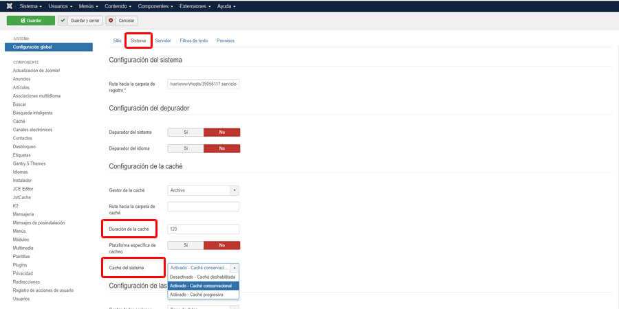 ¿Caché conservacional o Caché progresiva? Joomla