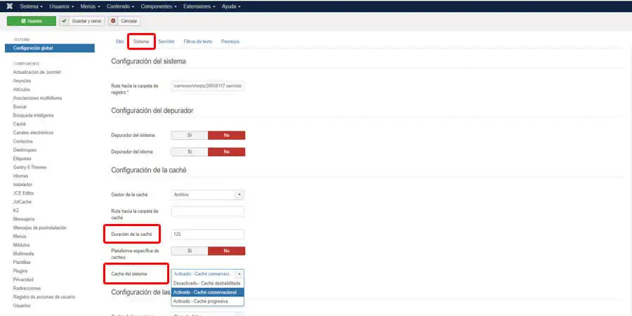 ¿Caché conservacional o Caché progresiva? Joomla