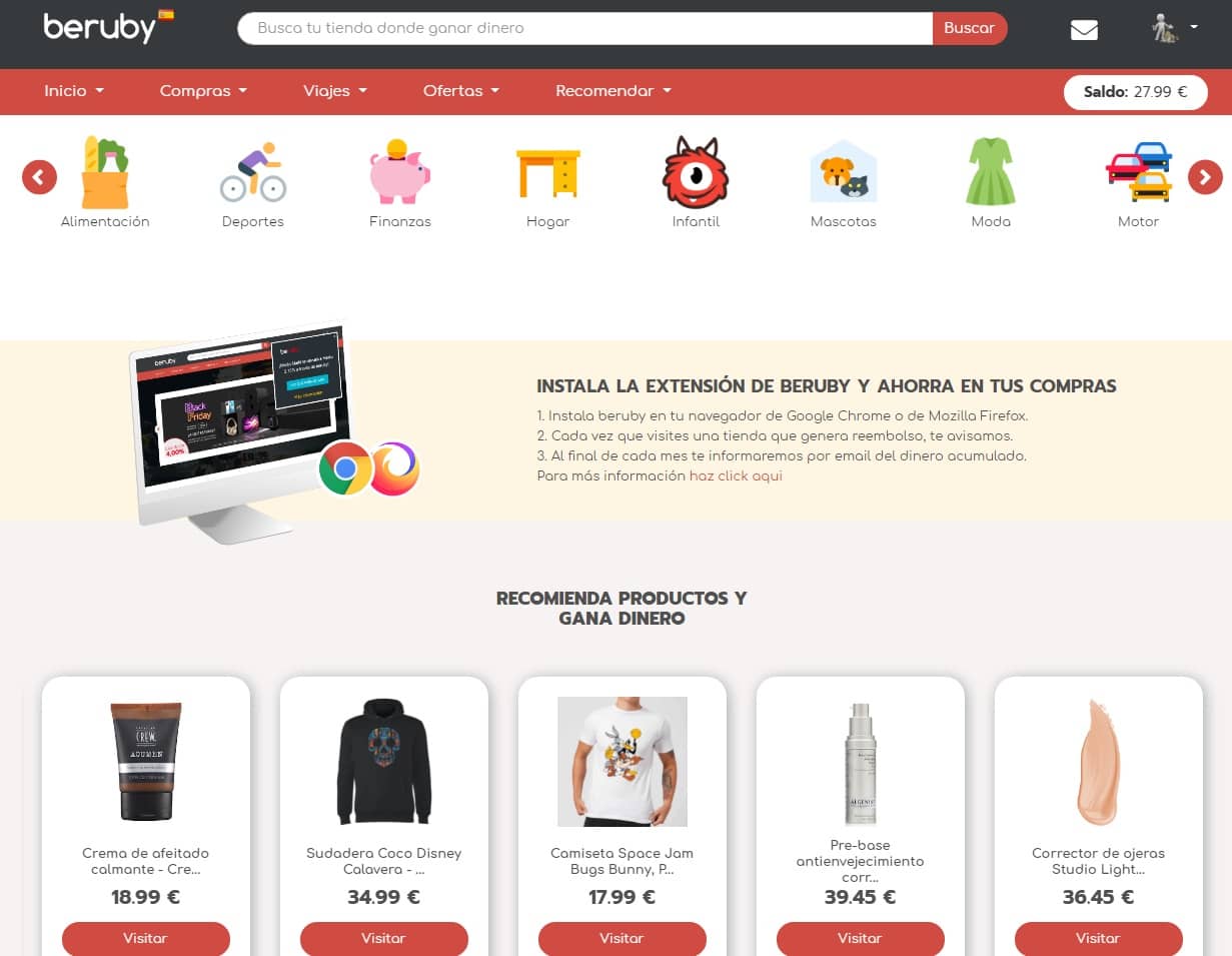 Gana dinero recomendando productos con Beruby