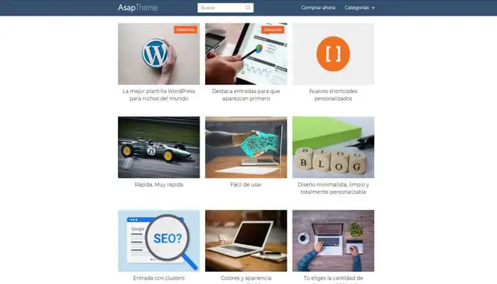 Mejor tema WordPress Asaptheme